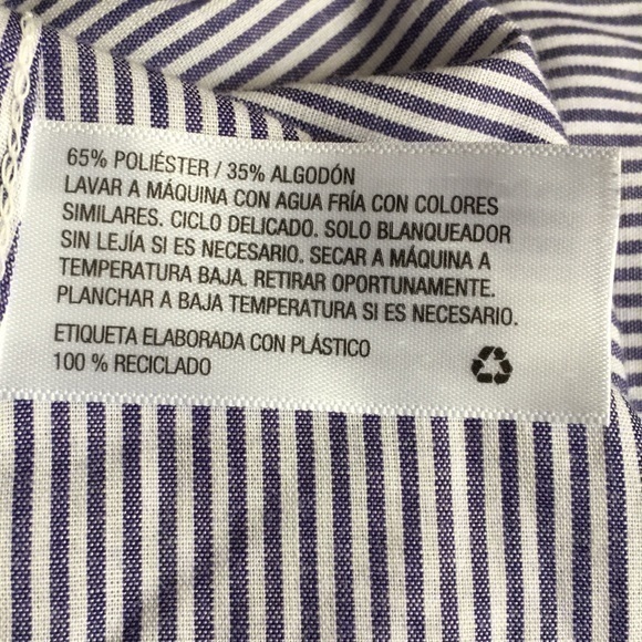 a.n.d ea wy striped buttonfront shirt size L - Picture 8 of 9